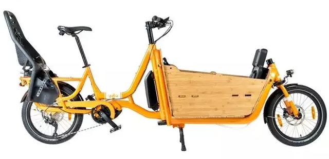 Vélo cargo biporteur Yuba SuperCargo orange