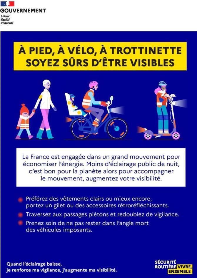 Campagne gouvernement - Mobilités douces - Soyez Visibles