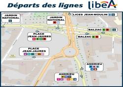 depart des lignes