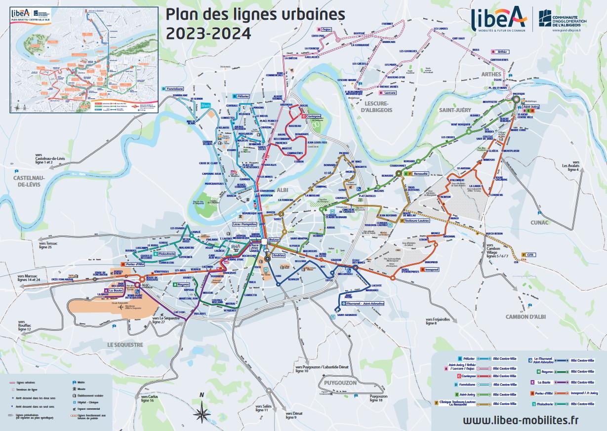 plan lignes urbaines