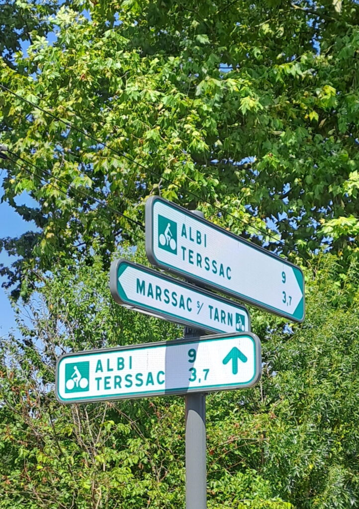 Panneaux directionnels - Jalonnement cyclable - Albi, Terssac, Marssac-sur-Tarn