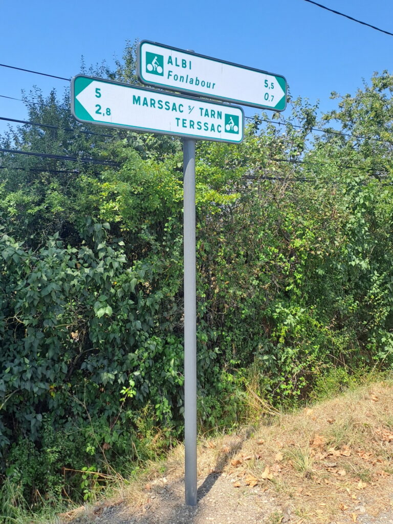 Panneaux directionnels - Jalonnement cyclable - Albi, Marssac-sur-Tarn, Terssac
